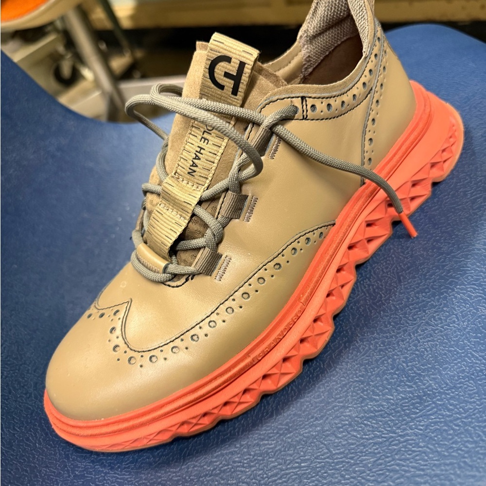 Cole Haan Men's Tan and Coral Sneakers